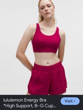 Lululemon Energy High Support Bra in Berry Rumble size 38D BRAND NEW WITH TAGS
